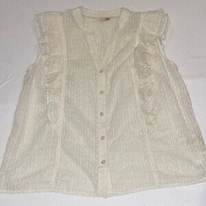 Pilcro Textured Cream Blouse